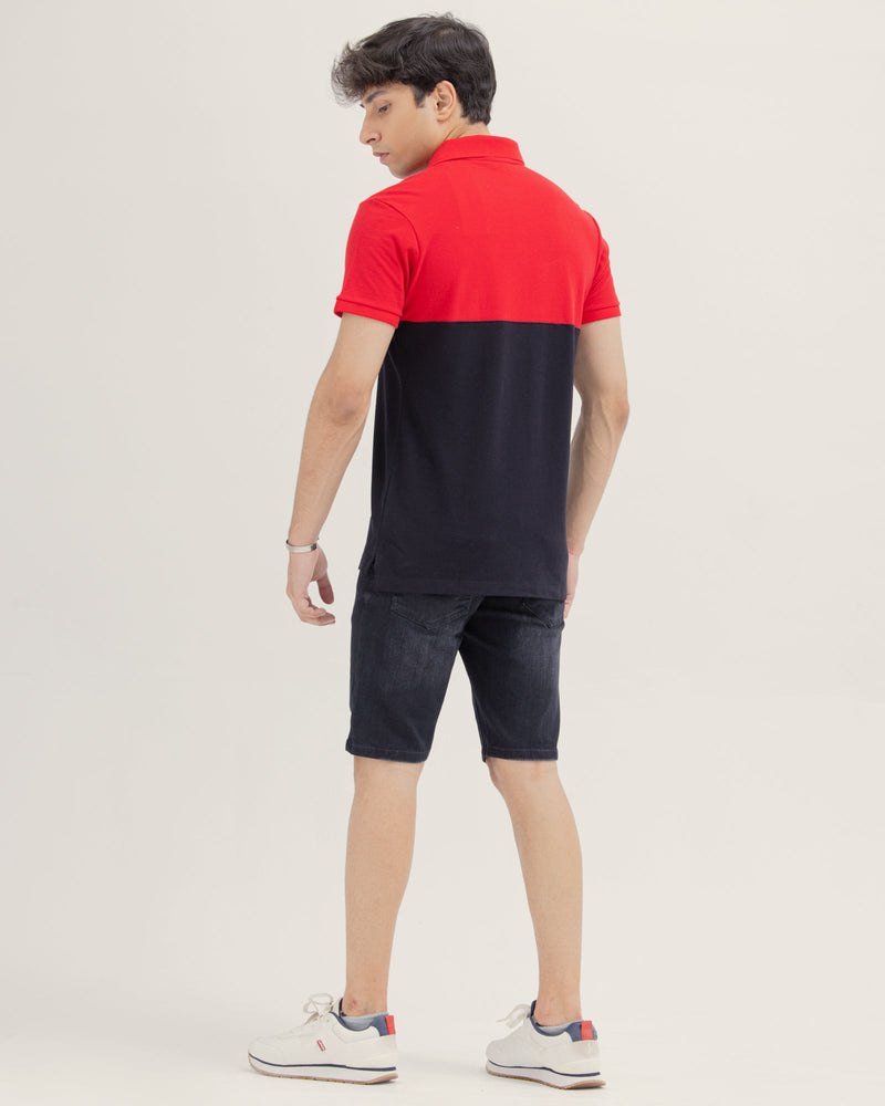 Men Color Block Polo - Engine - Buy Now
