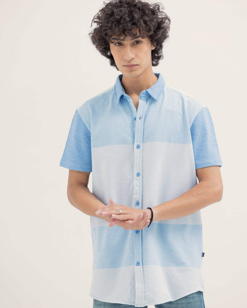 Men Color Block Button Down - Engine - Buy Now