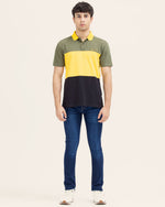 Men Color Block Polo - Engine - Buy Now