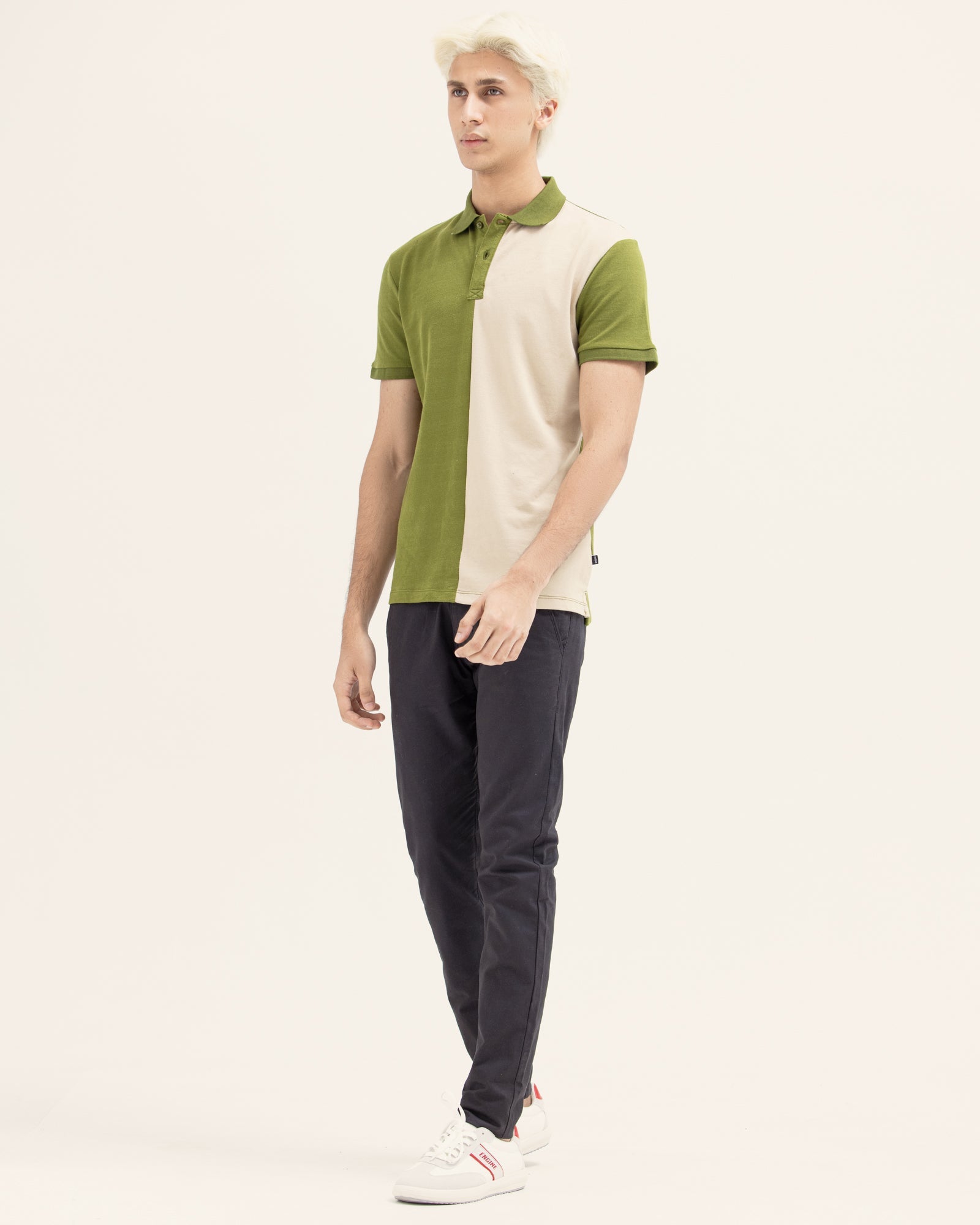Men Color Block Polo - Engine - Buy Now