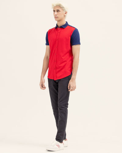 Men Contrasting Button Down
