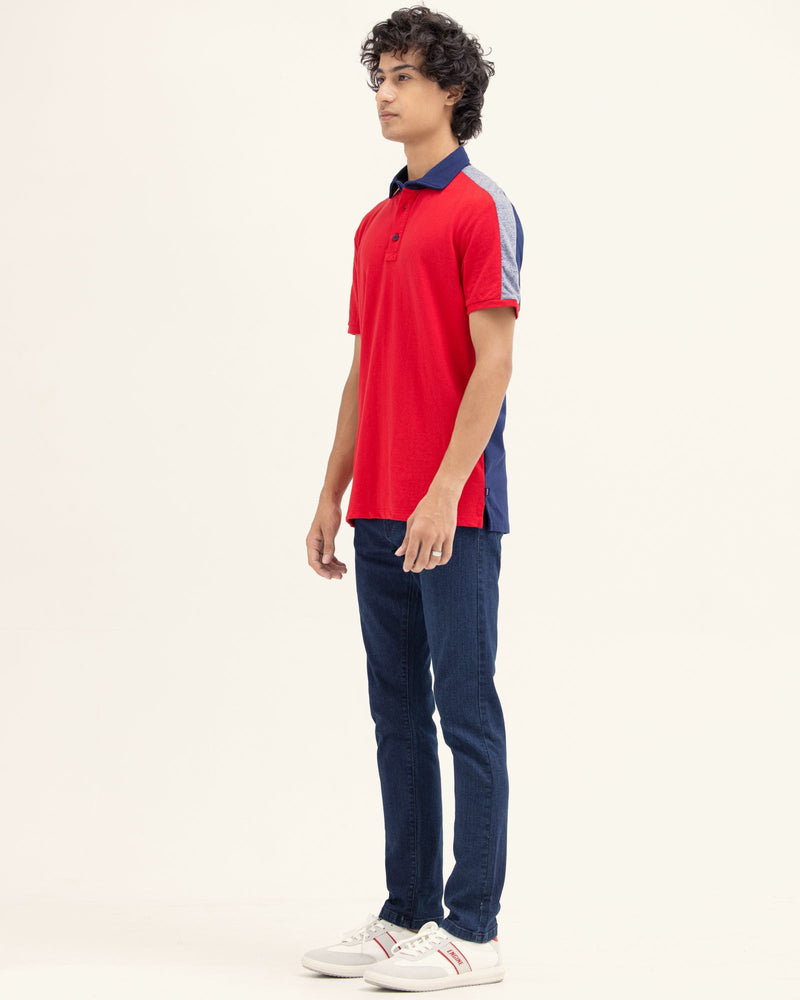 Men Solid Polo Tee - Engine - Buy Now