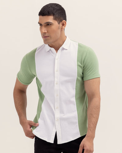 Men Panel Button Down