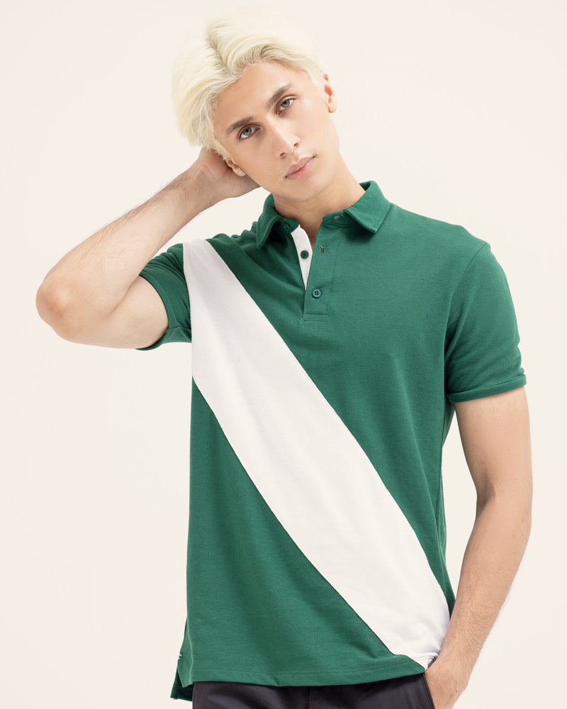 Men Panel Polo Tee - Engine - Buy Now