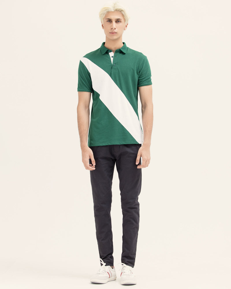 Men Panel Polo Tee - Engine - Buy Now