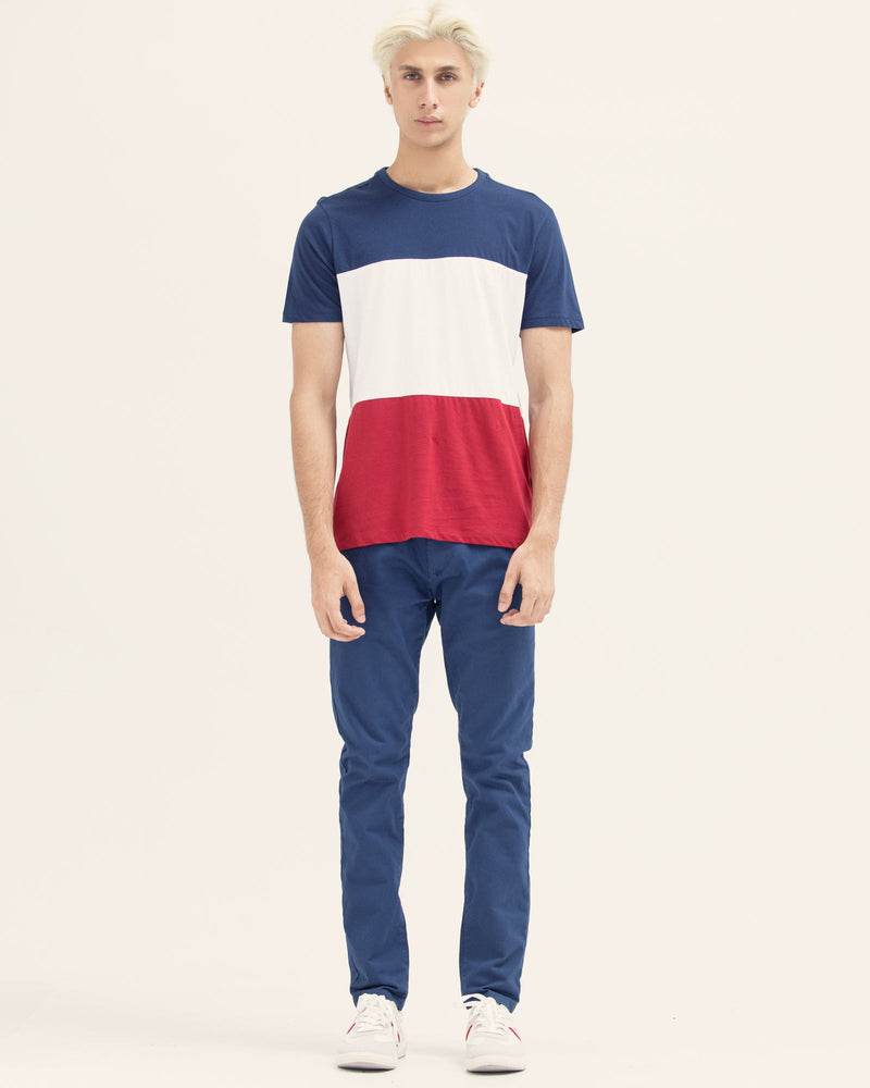 Men Color Block T Shirt - Engine - Buy Now