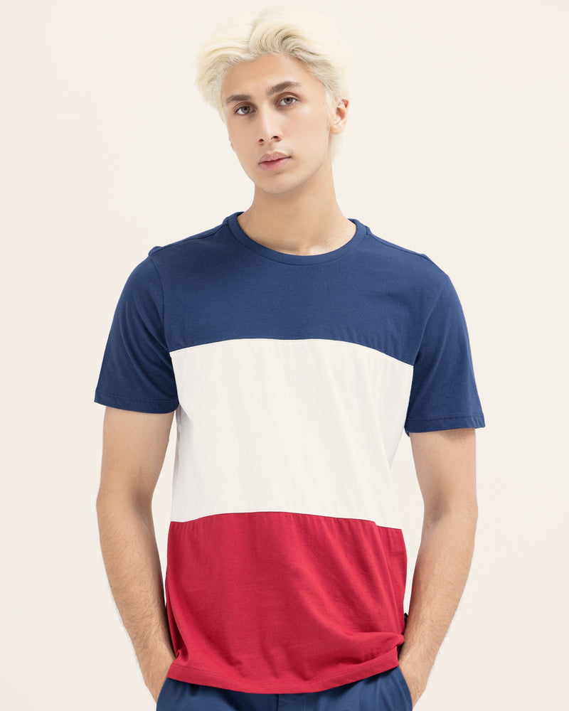 Men Color Block T Shirt - Engine - Buy Now
