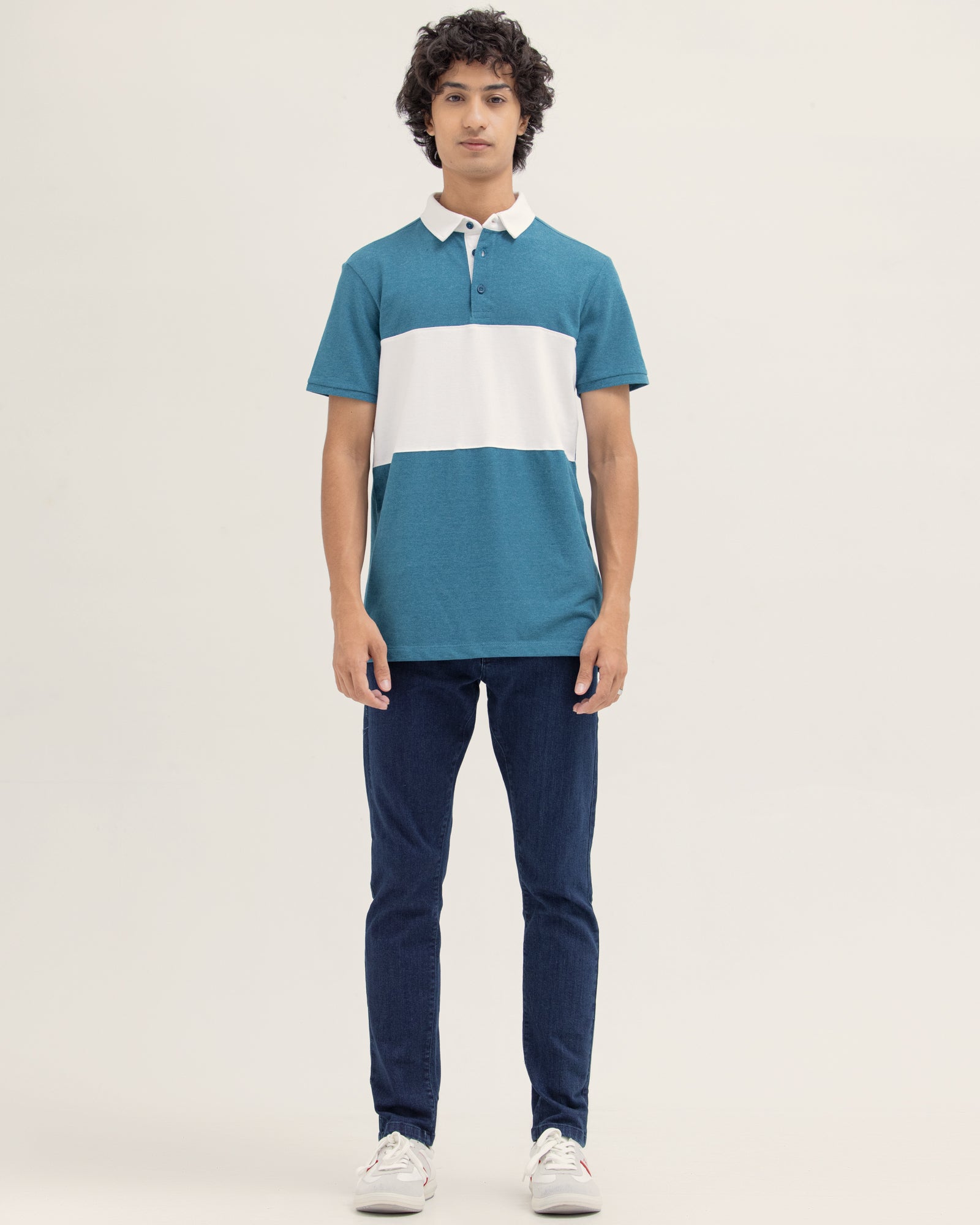 Men Color Block Polo - Engine - Buy Now