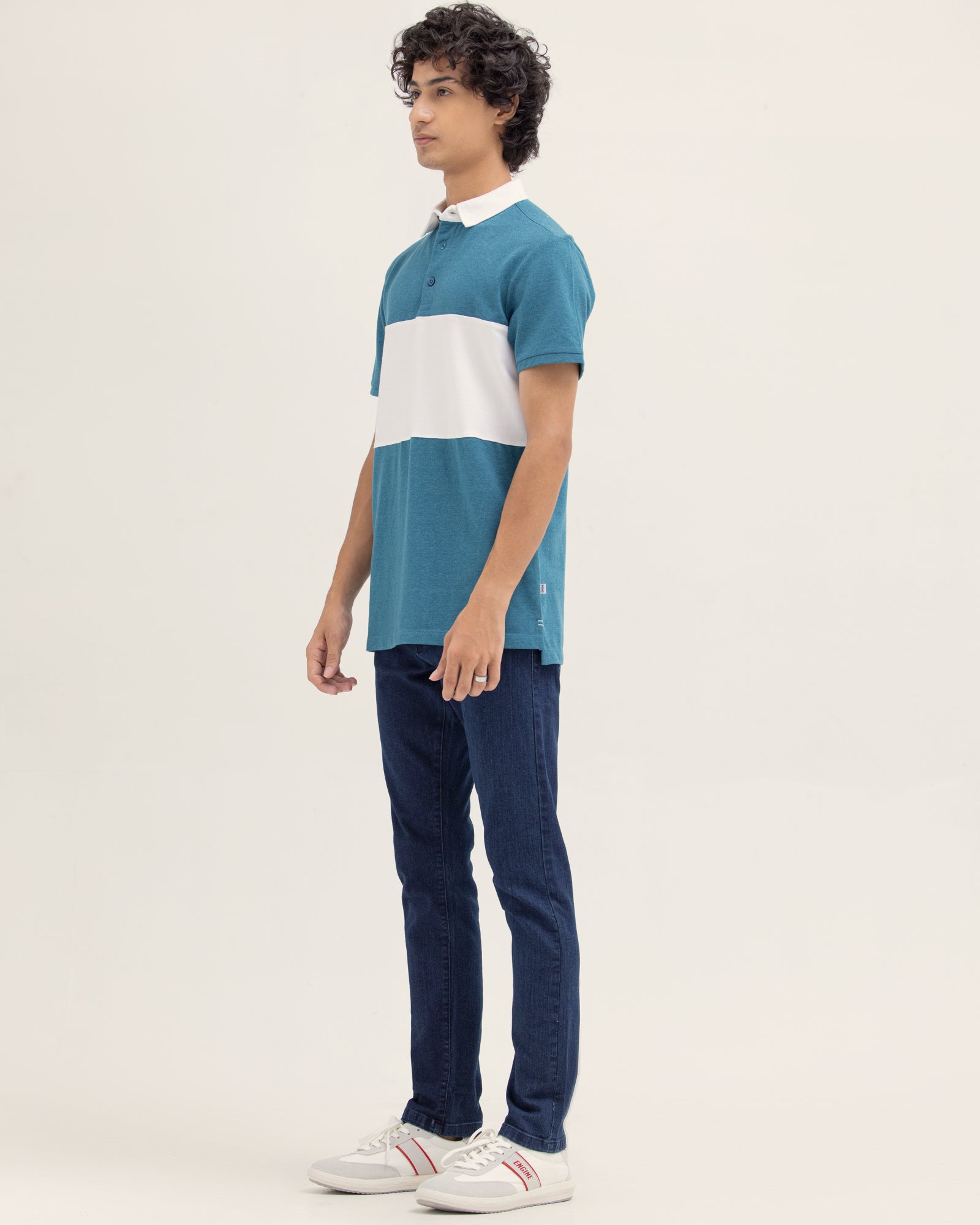 Men Color Block Polo - Engine - Buy Now