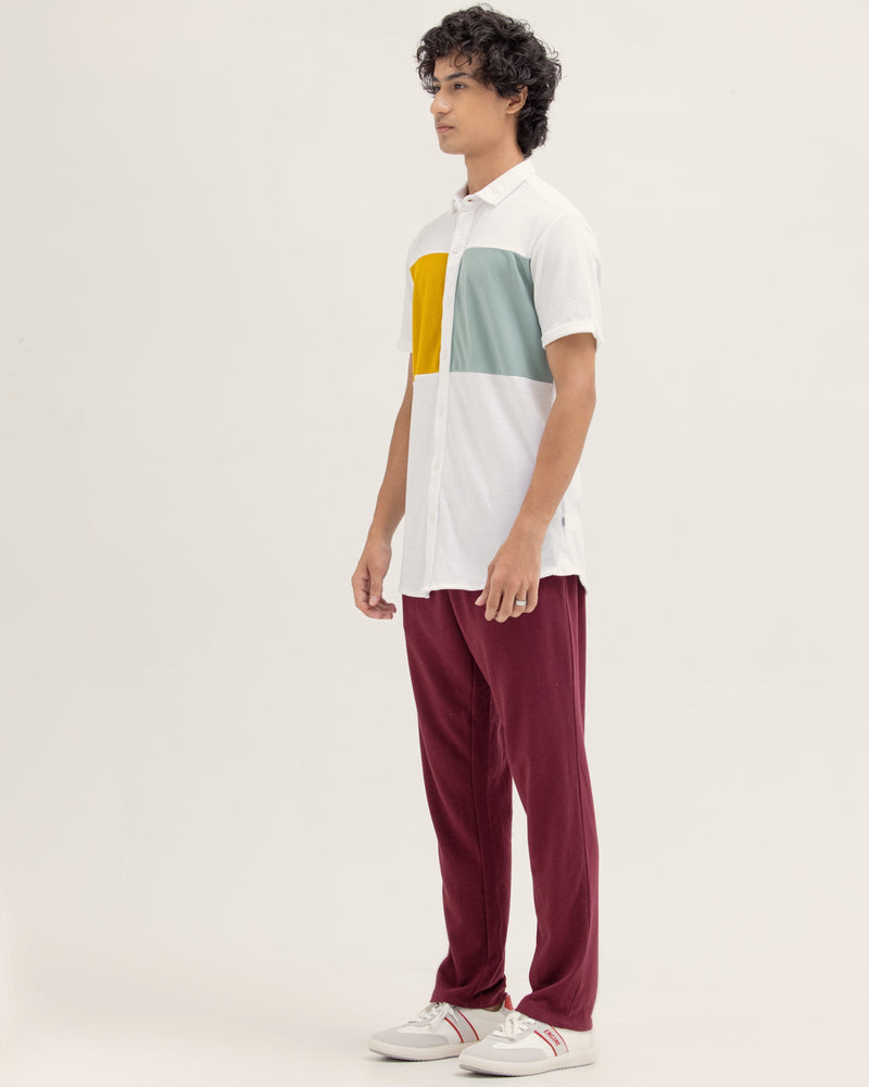 Men Color Block Button Down - Engine - Buy Now
