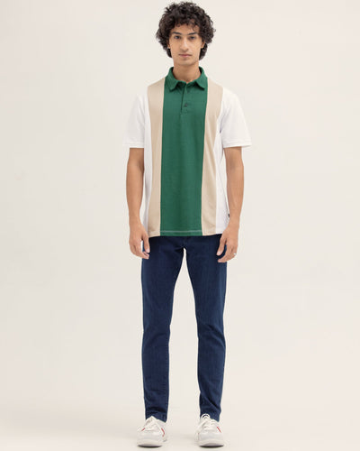 Men Panel Polo Tee