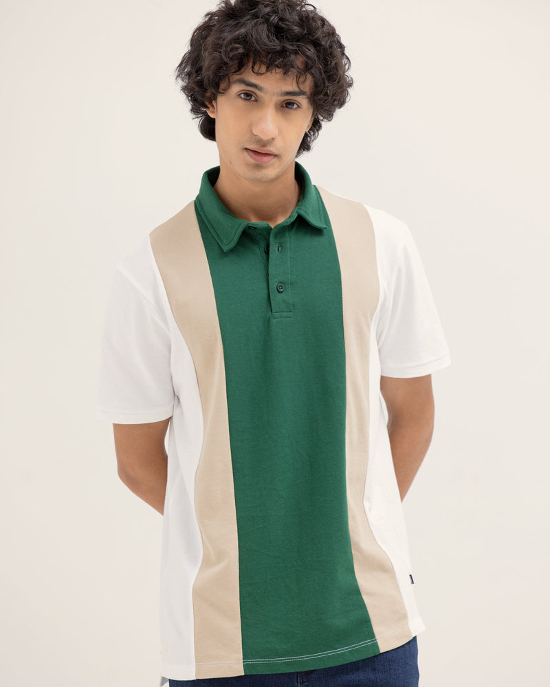 Men Panel Polo Tee - Engine - Buy Now