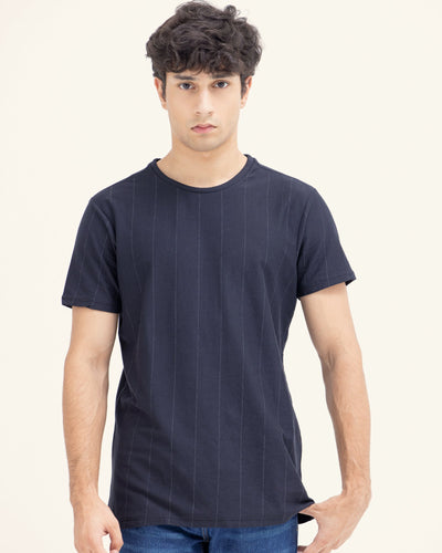 Men Lined T Shirt