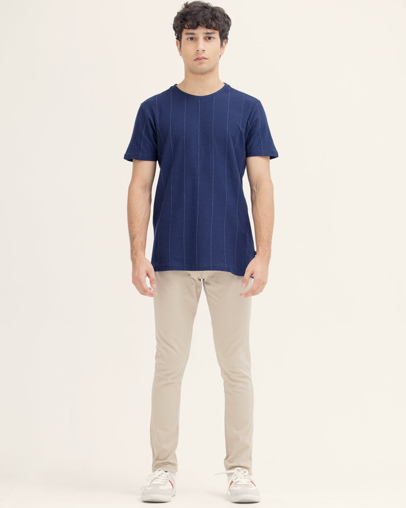 Men Lined T Shirt - Engine - Buy Now
