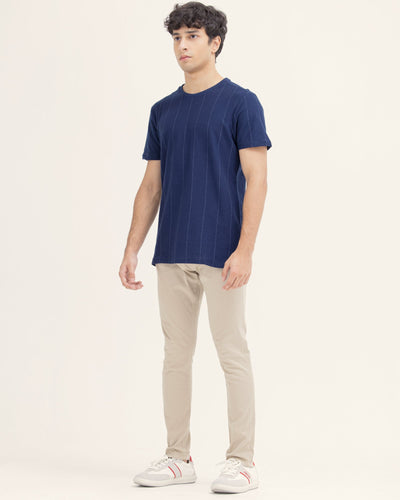 Men Lined T Shirt