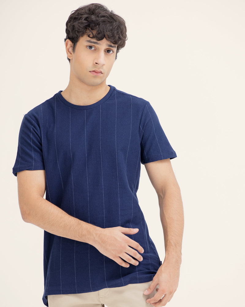 Men Lined T Shirt - Engine - Buy Now