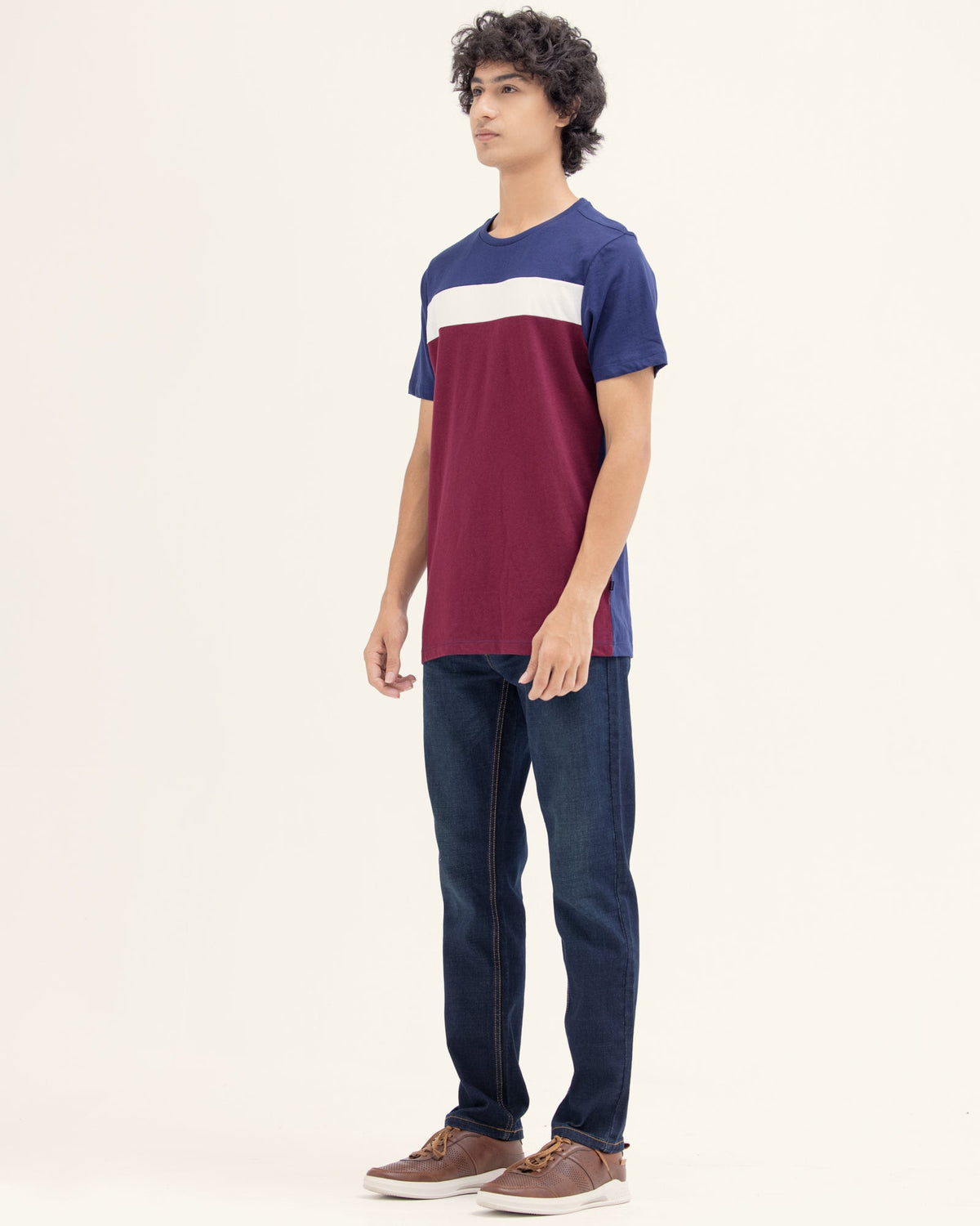 Men Color Block T Shirt - Engine - Buy Now