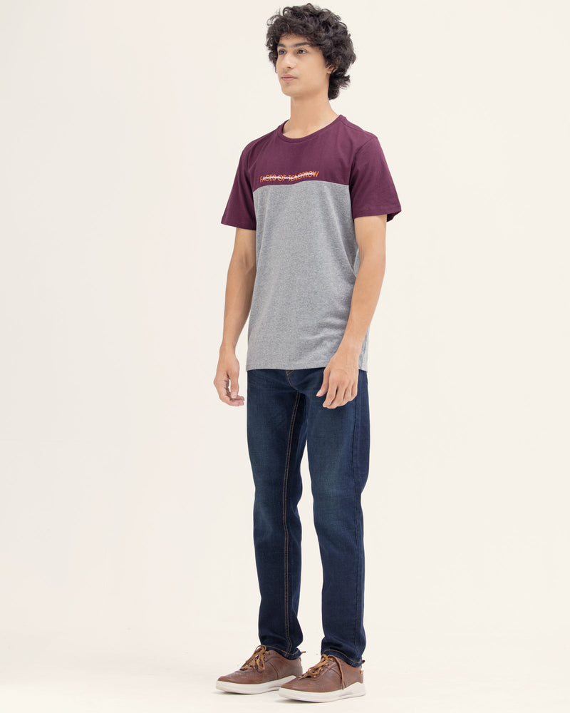 Men Color Block T Shirt - Engine - Buy Now