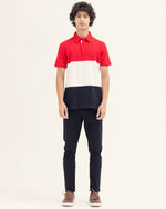 Men Color Block Polo - Engine - Buy Now
