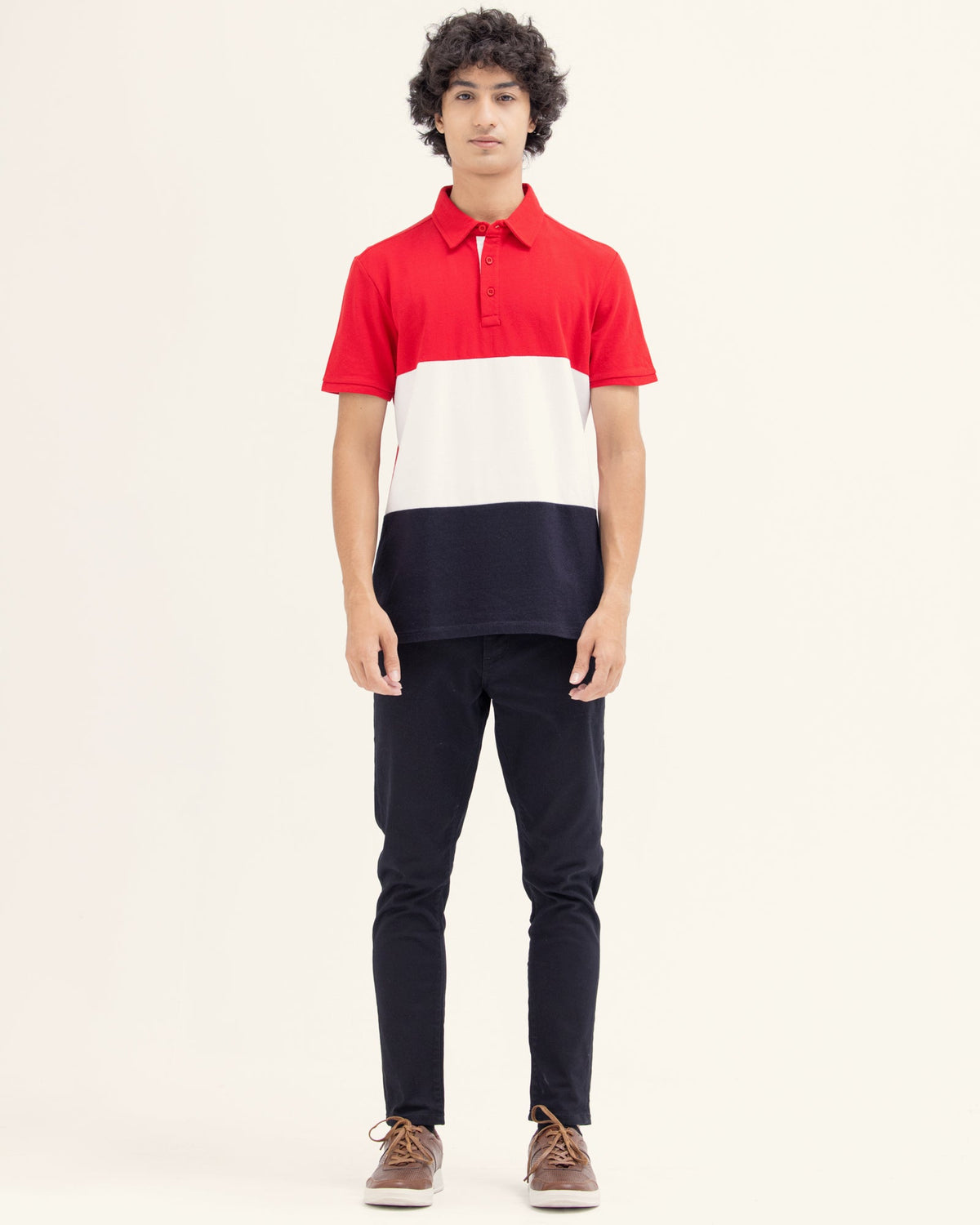 Men Color Block Polo - Engine - Buy Now