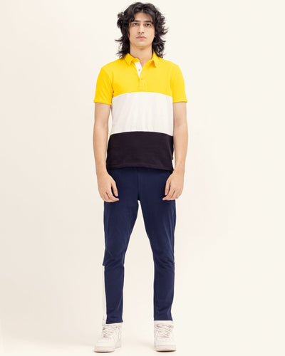 Men Color Block Polo