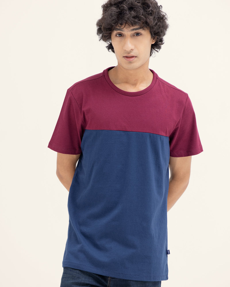 Men Color Block T Shirt - Engine - Buy Now