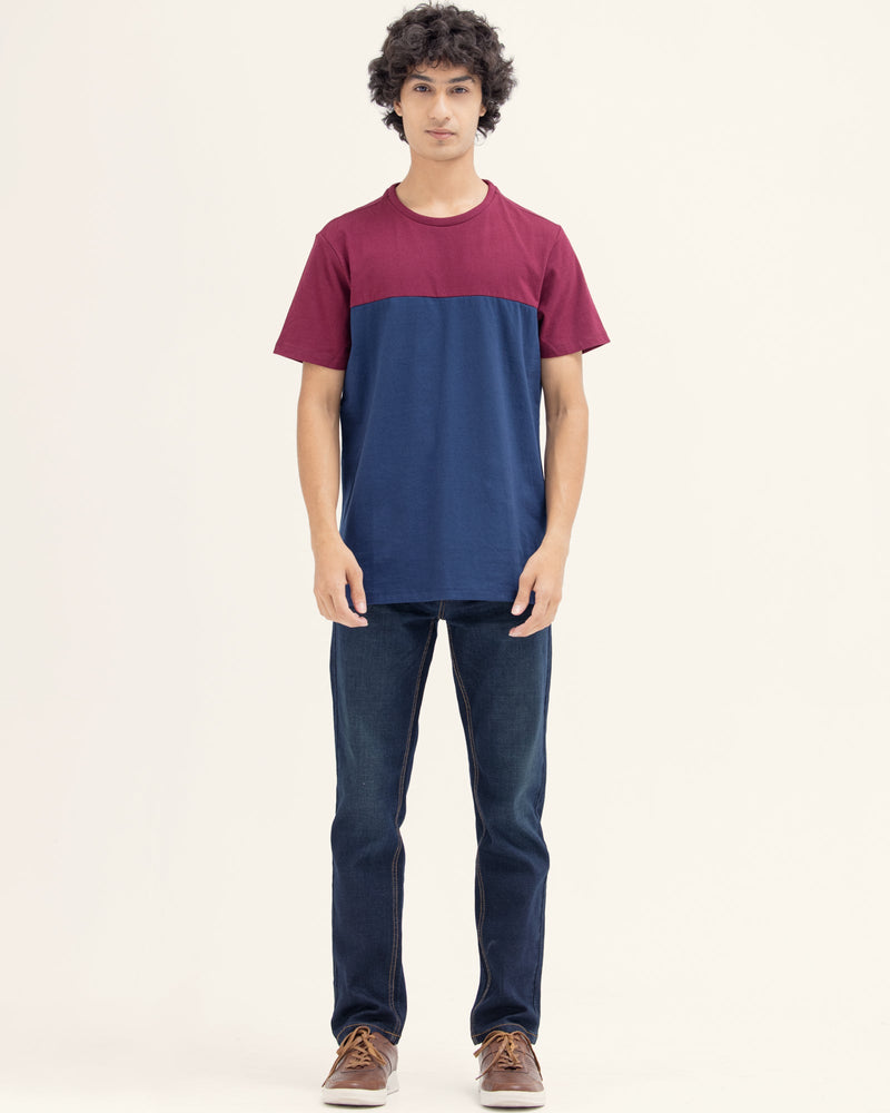 Men Color Block T Shirt - Engine - Buy Now