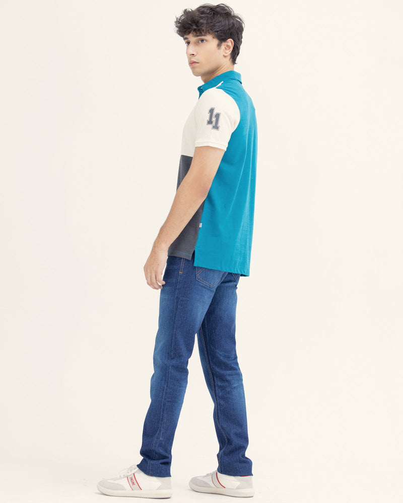 Men Color Block Polo - Engine - Buy Now