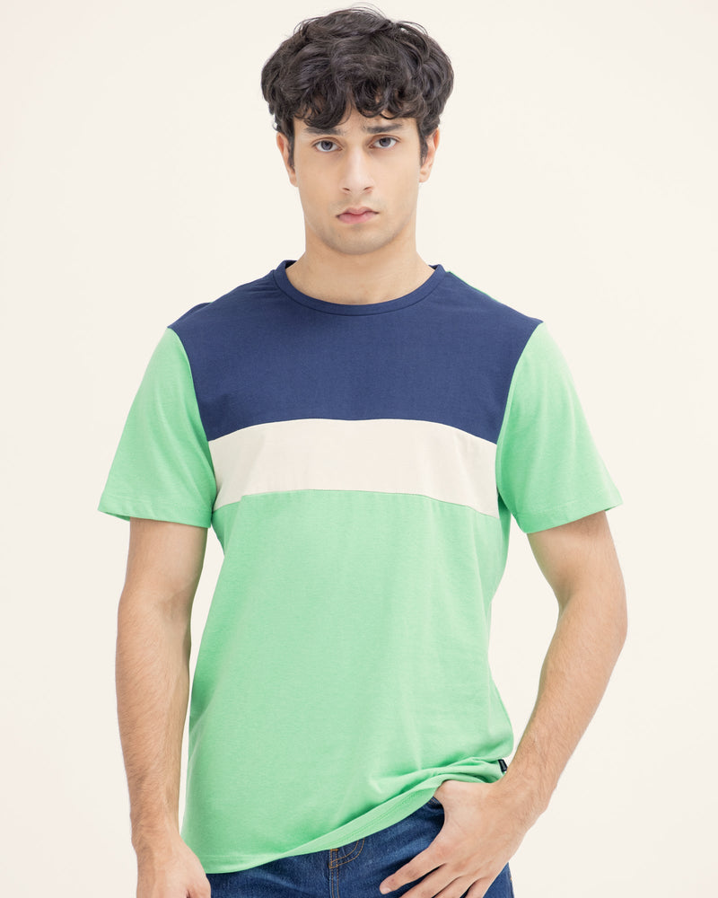 Men Color Block T Shirt - Engine - Buy Now