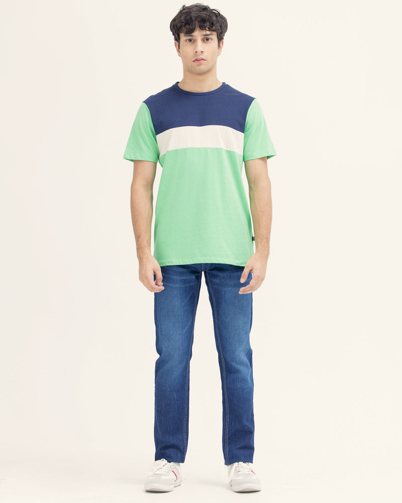 Men Color Block T Shirt - Engine - Buy Now