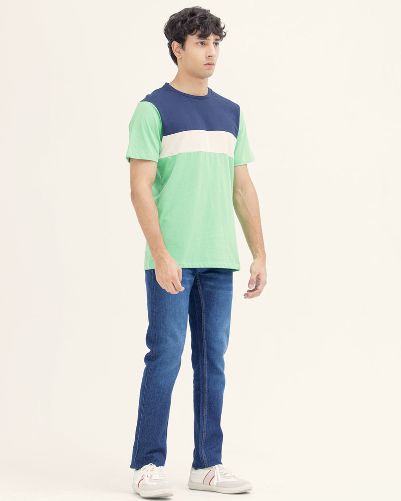 Men Color Block T Shirt - Engine - Buy Now