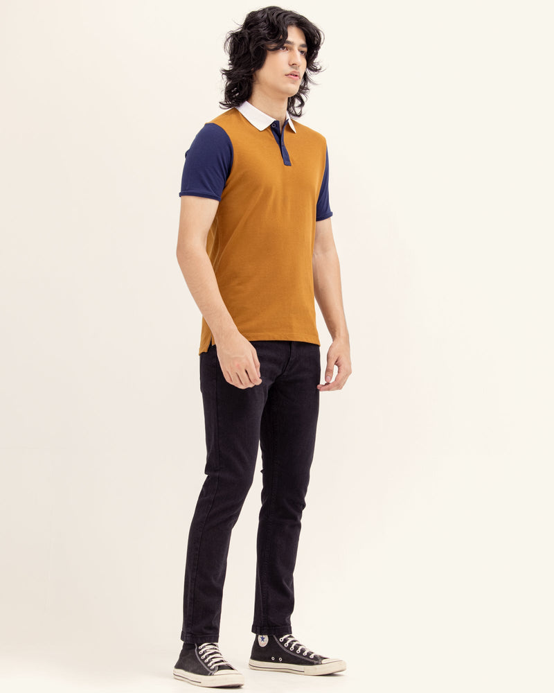 Men Color Block Polo - Engine - Buy Now