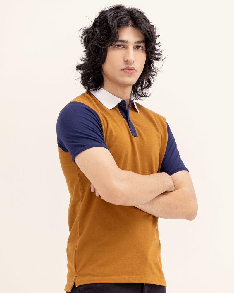Men Color Block Polo - Engine - Buy Now
