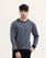 Men Charcoal Color Fleece Fashion Sweat Shirt For MEN - ENGINE