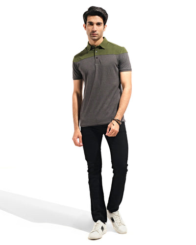Men Panel Polo Tee