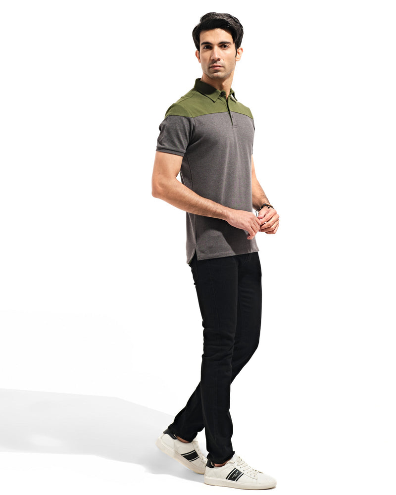 Men Panel Polo Tee - Engine - Buy Now