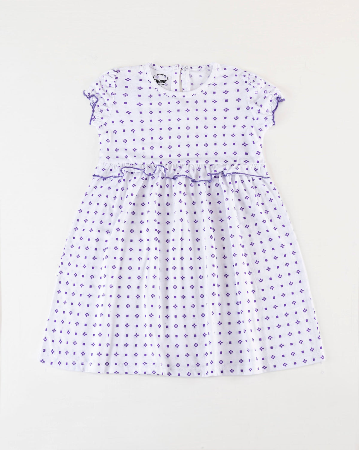 Girls Purple Color Pc Jersey Dress Knit Top - Engine - Buy Now