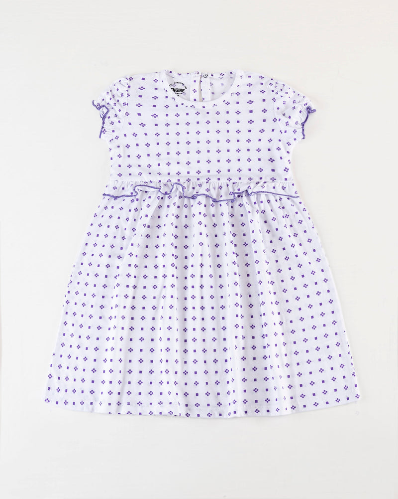 Girls Purple Color Pc Jersey Dress Knit Top - Engine - Buy Now