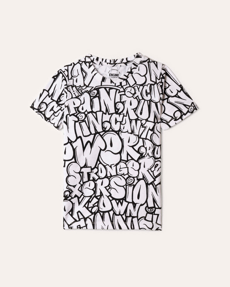 Boys Rotary Print T-Shirt - Engine - Buy Now