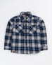 Boys Navy Color Long Sleeve Check Casual Shirt