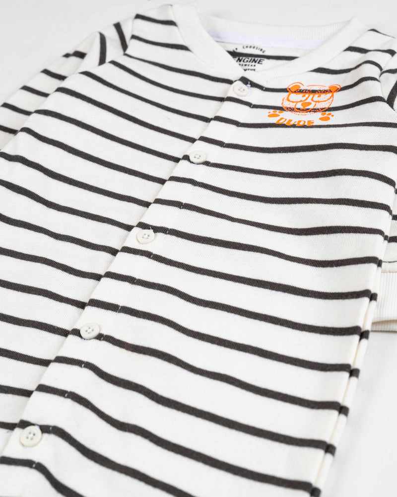 Baby Boys Off White Color Romper Suit - Engine - Buy Now