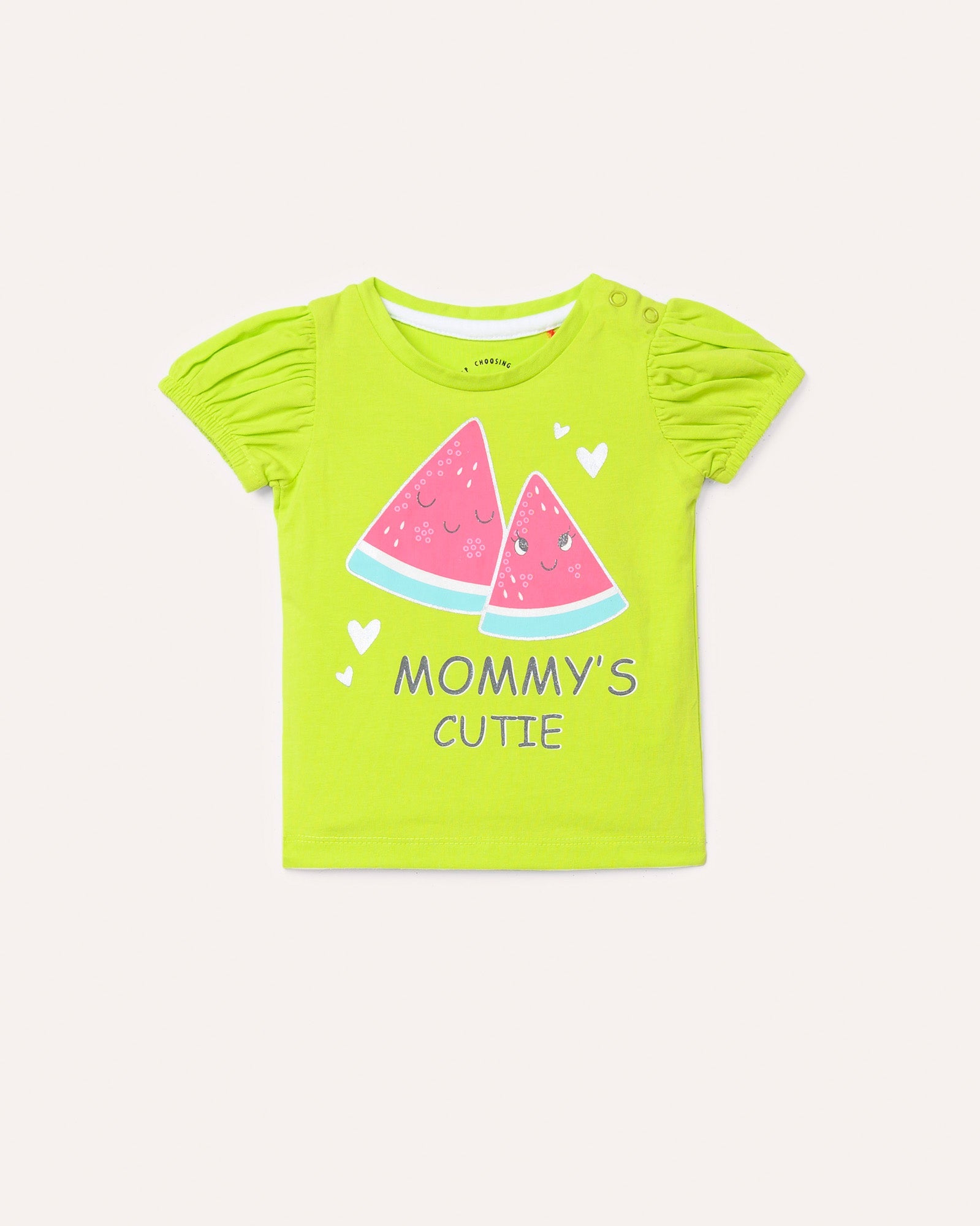 Graphic Tee With Puffed Sleeves For GIRLS - ENGINE