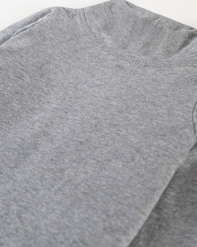 Girls Grey Color Lycra Jersey Mock Neck Knit Top