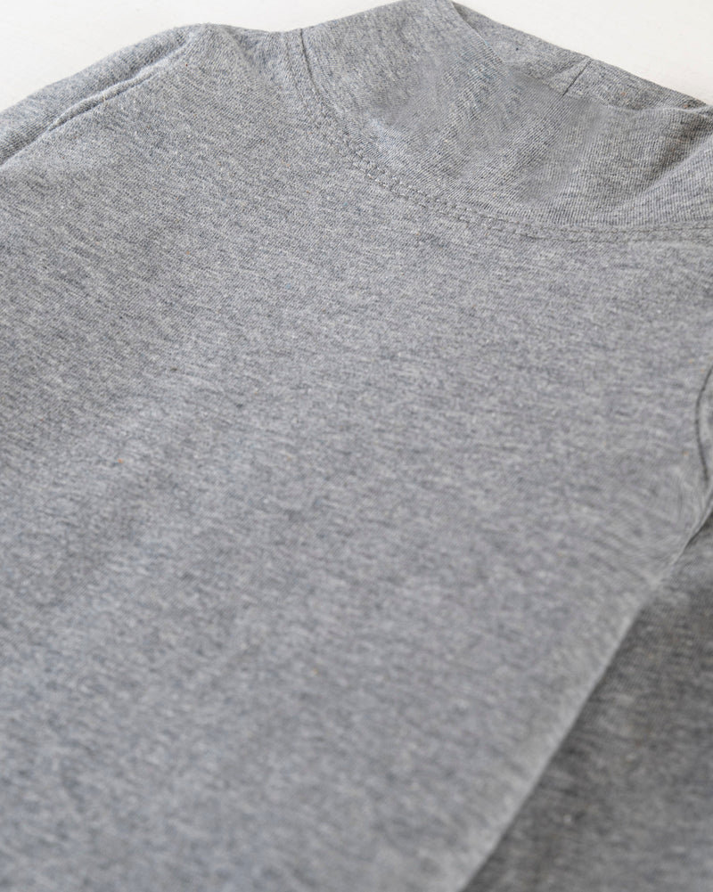 Girls Grey Color Lycra Jersey Mock Neck Knit Top - Engine - Buy Now