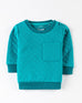 Boys Teal Color Quilted Fashion Sweatshirt
