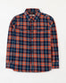 Boys Rust Color Flannel Long Sleeve Check Causal Shirt