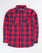 Boys Red Color Long Sleave Check Casual Shirt For BOYS - ENGINE