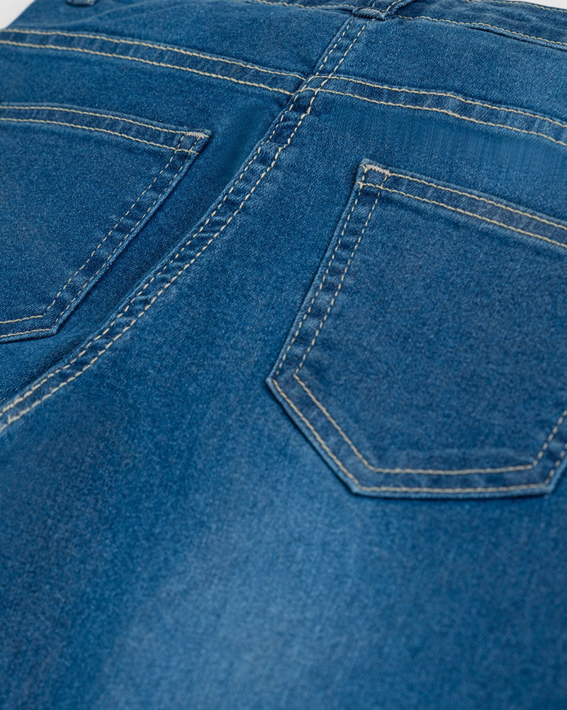 Junior Girls Blue Color Slim Fit Denim - Engine - Buy Now