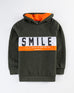 Boys Olive Color Fashion Hoodie Upper