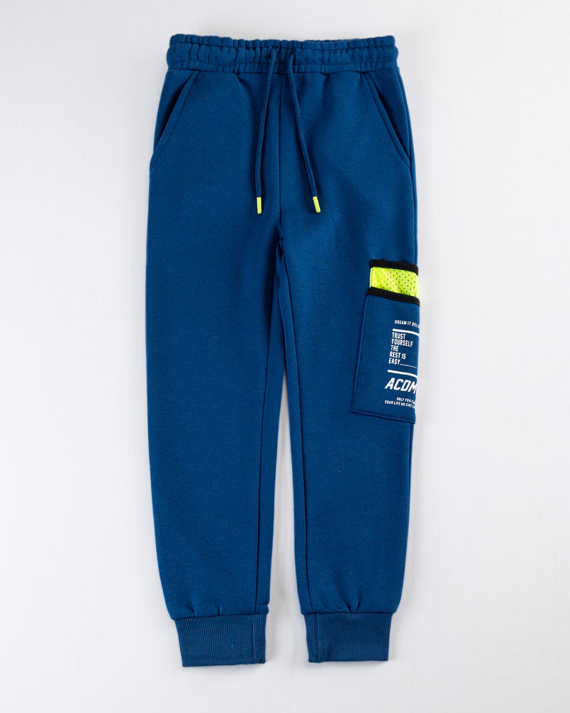 Boys Navy Color Fleece Jogger Trouser - Engine - Buy Now